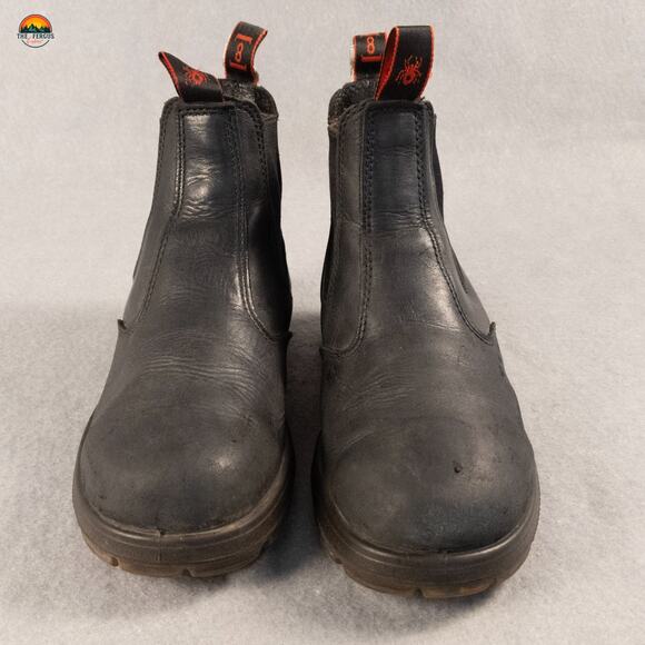 Redback Chelsea Work Boots Black Leather Easy Escape Pull-On Workwear Men's 8 - Picture 2 of 15